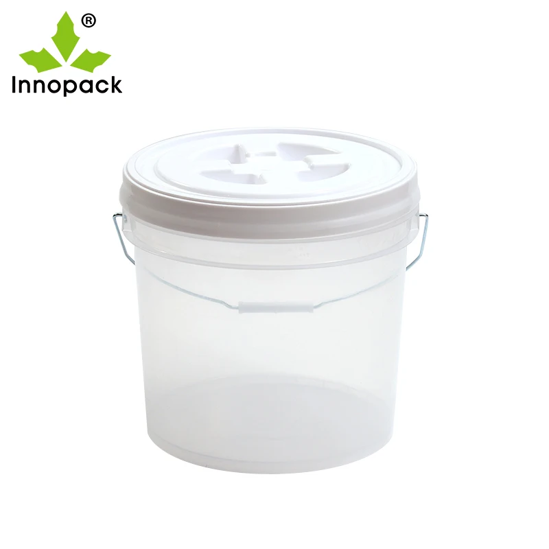 10 L 12 L 13 L 15 L 20 L High Transparent Plastic Bucket with Screw-on Lid