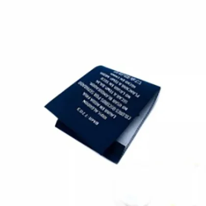 Customized woven label silk collar print garment care label cotton clothing tag knit patch label
