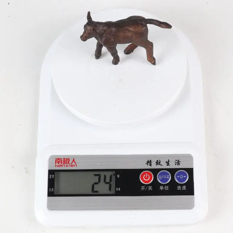 yxs solid simulation wild animal brown domestic poultry farm cow model children toy wholesale