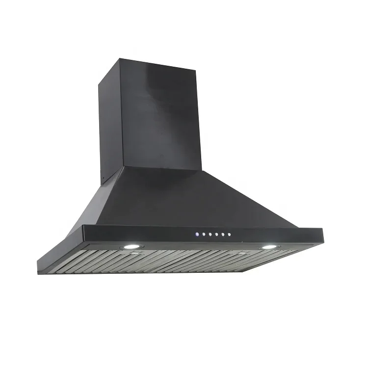 Advanced Wall Mount Kitchen Hood High-Performance Ventilation Touch Control Glass Copper Housing Garage Exhaust Chimney