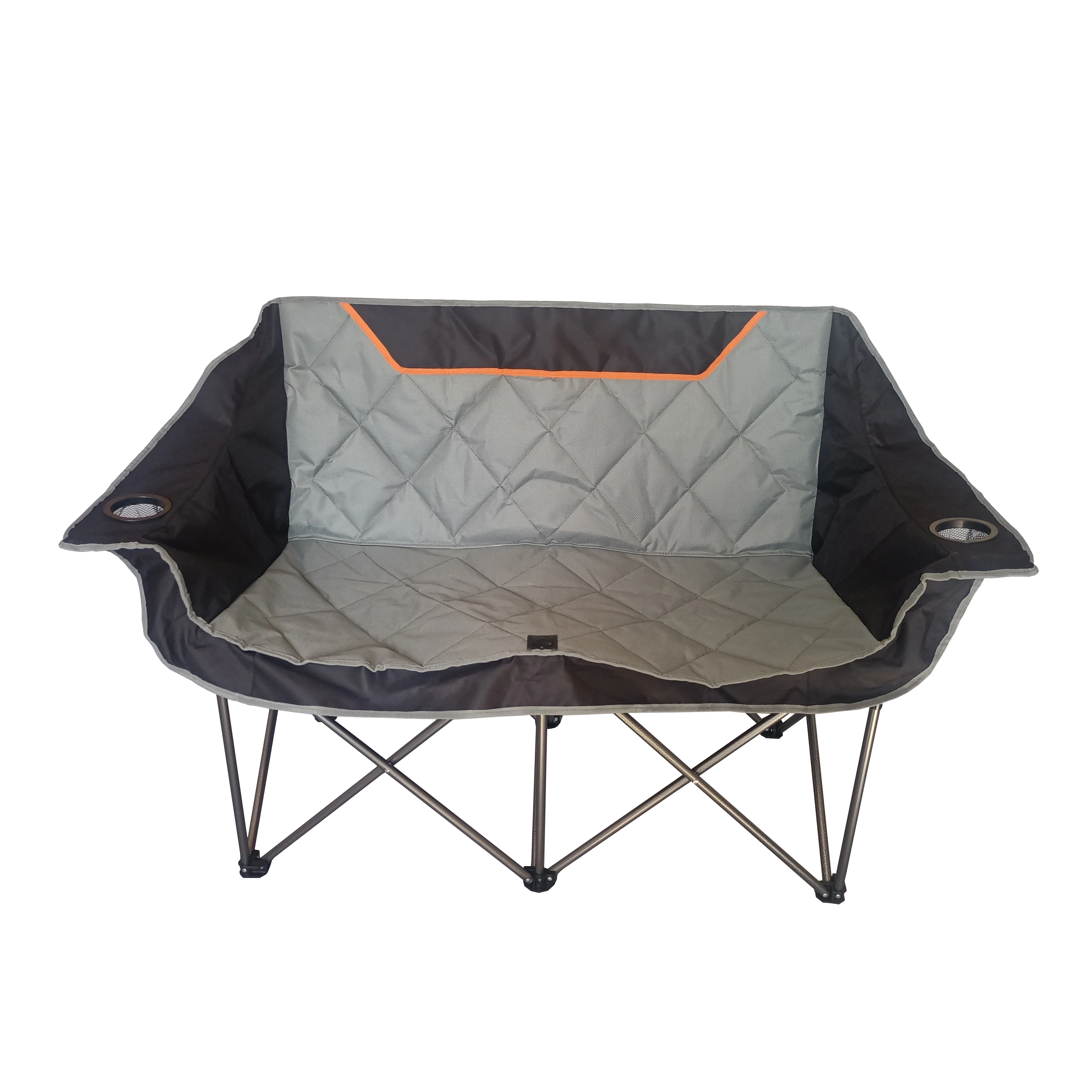 OEM/ODM Cotton Heavy-Duty Double Camping Chair with Side Table Modern Metal Design for Adults in Parks Beaches and Campsites