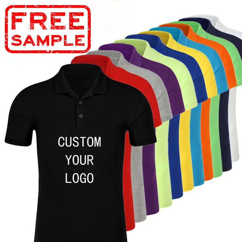 FREE SAMPLE wholesale polyester casual sublimation black dry fit white cotton blank polo custom printing man t shirt men t-shirt