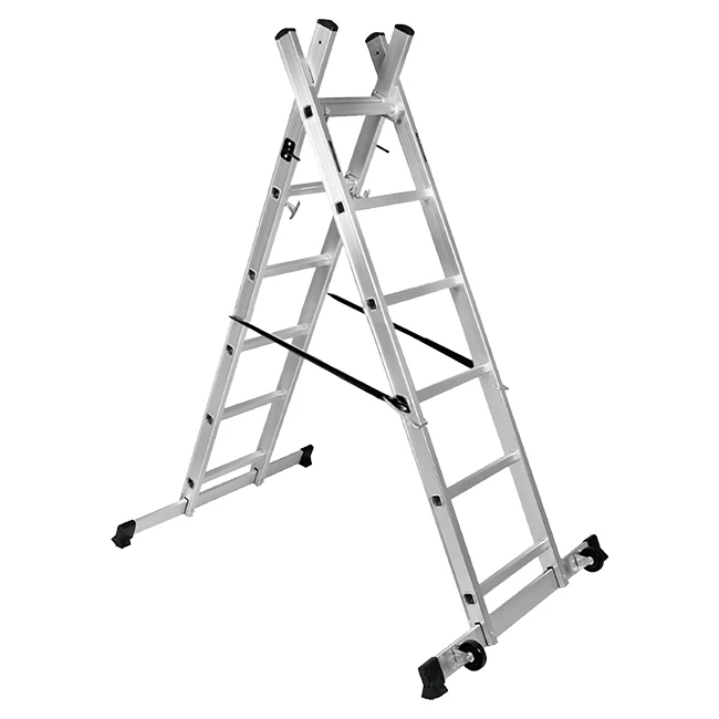 European EN131 standard three section aluminum multi-purpose  scaffolding combination ladder