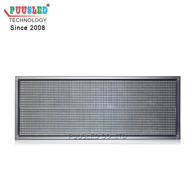 Semi-outdoor message scrolling display screen White week and time information sign Electronic advertising message moving board