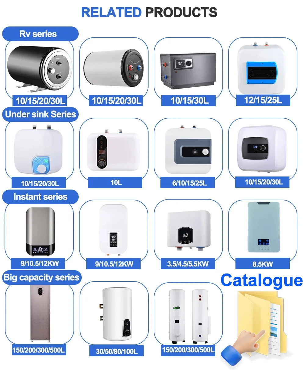 CE 6L 10L 15L 20L 30L square mini under sink tank hot geyser portable storage smart chauffe eau electrique electric water heater