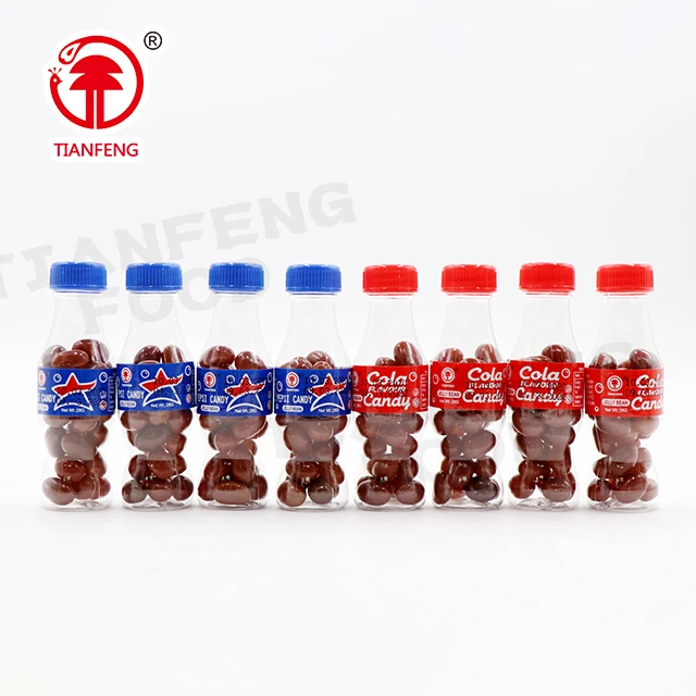 China supplier cola flavor jelly bean cola candy bean candy for wholesale with bottle packing