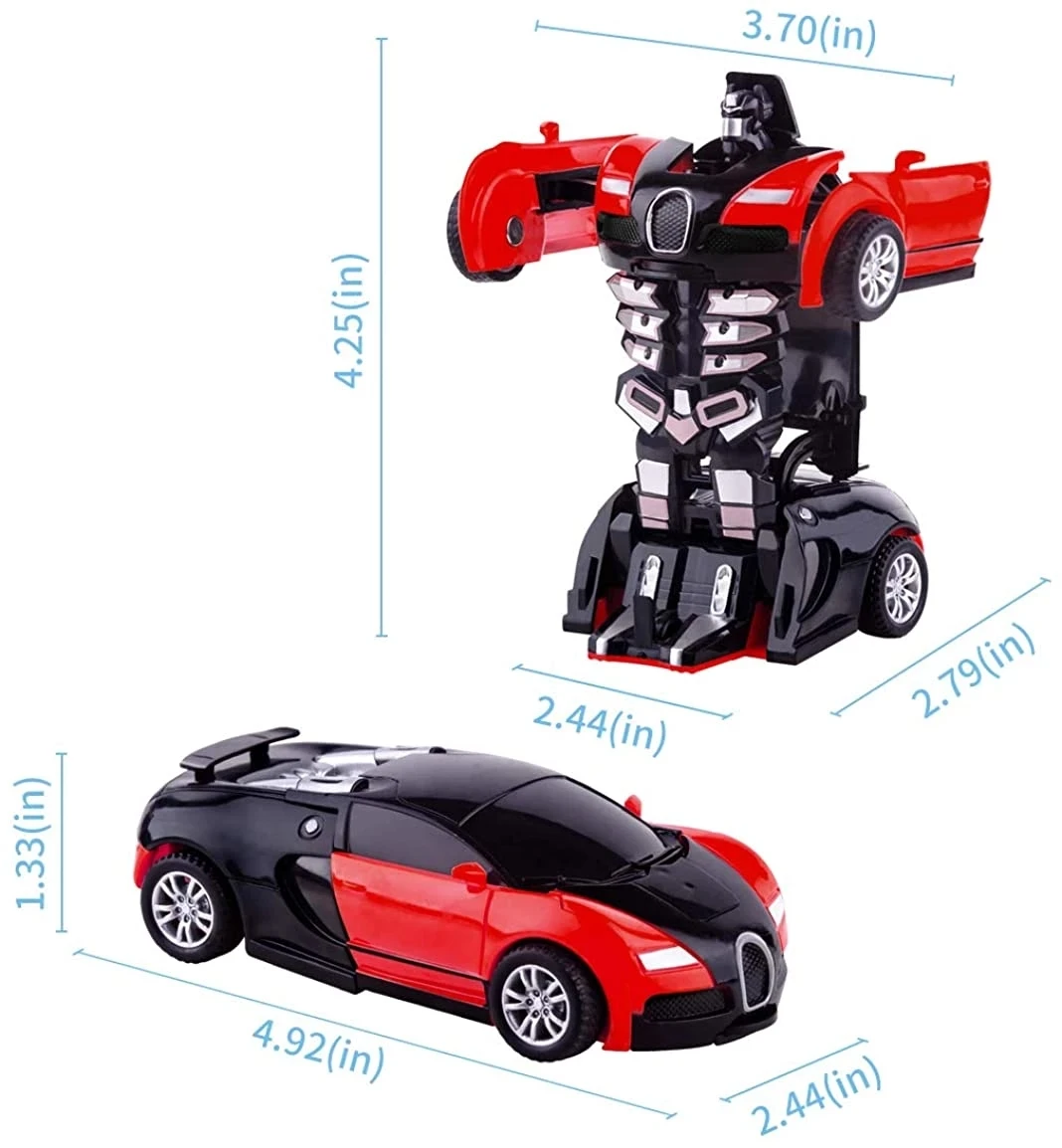 New One-key Deformation Car Toys Automatic Transform Robot Plastic Model Funny Diecasts Toy Boys Amazing Gifts