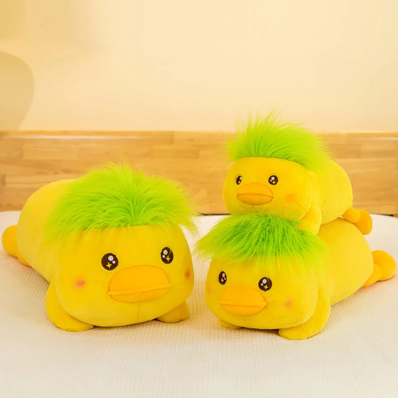 2024 Custom plush toy handsome Green Hair Idol Duck Soft Stuffed animal toys Plush pillows cushions kids toy wholesale gifts