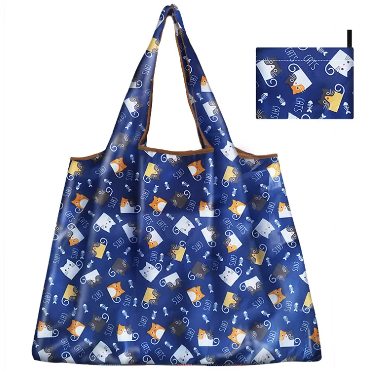 Hot sale eco friendly reusable cheap portable bag folding polyester tote rpet foldable shopping rpet nonwoven bag