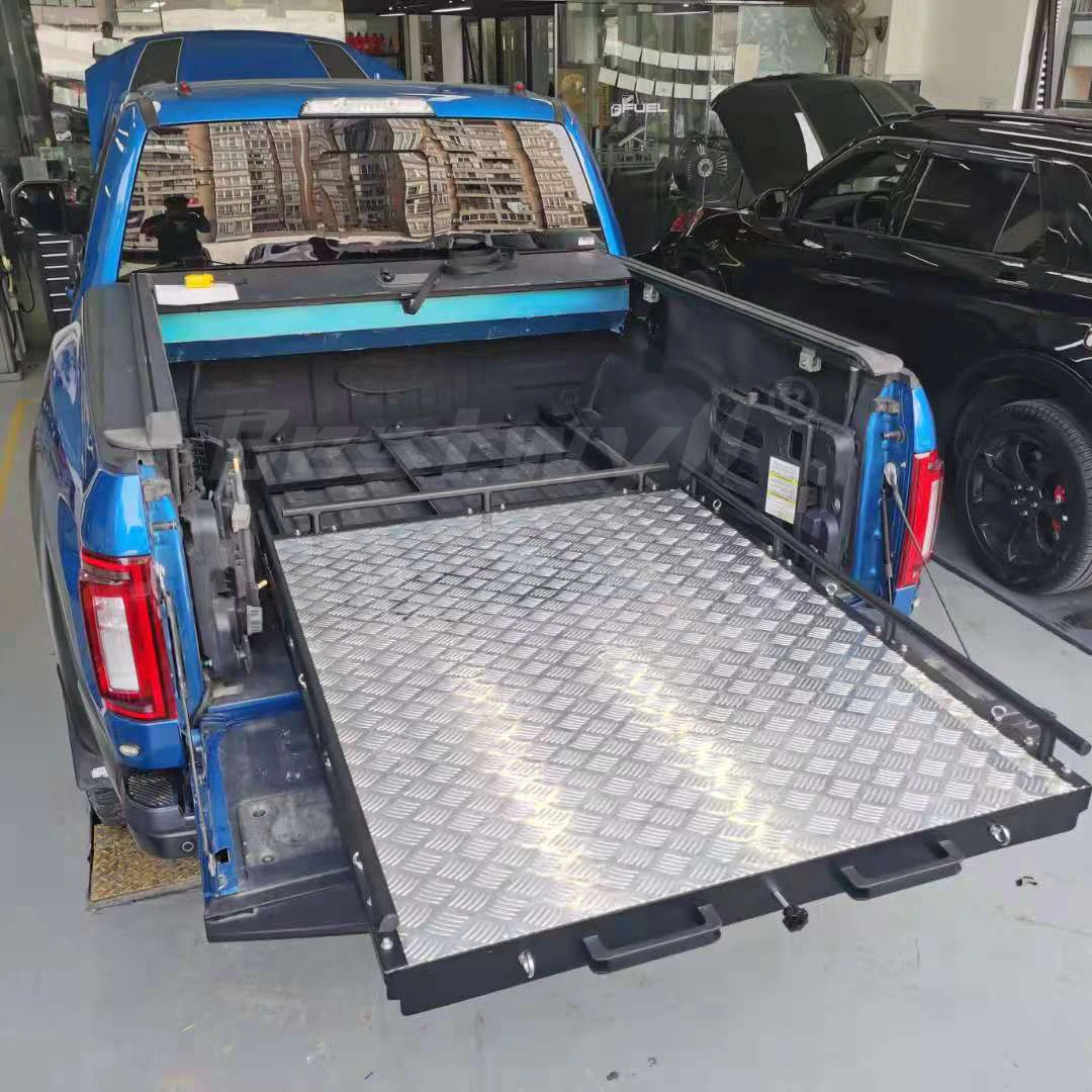BESTWYLL 4X4 Accessories Car Ute Drawer Vehicle Sliding Tray Pick Up Bedslide Truck Cargo Slide Bed Slider For Ford F150 Raptor