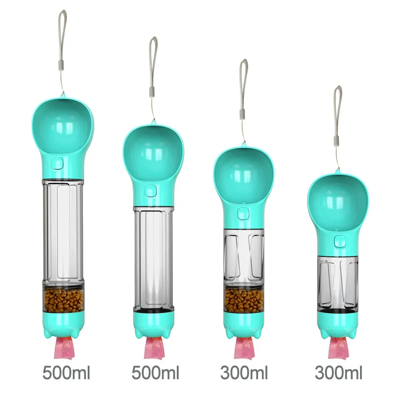 Hot Sale Portable 3 In 1 plastic Dog Water Bottle For Outdoor Walking Feeder