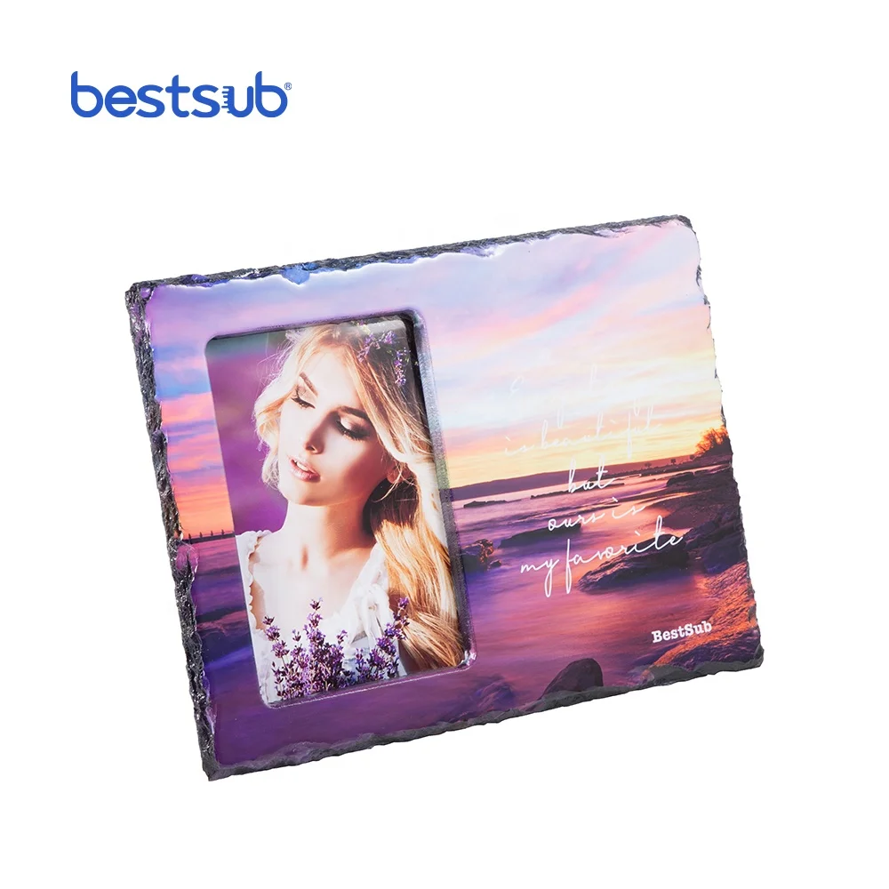 BestSub оптовая продажа 19*25 см сублимационная квадратная форма рамка Slate