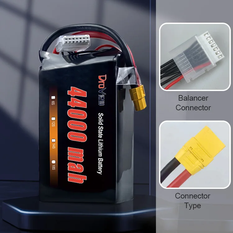 DroView 12S 14S 18S 24S HV Solid State UAV Battery 44000mah 23.7V 47.4V Li-ion Lipo Batteries Pack for Agricultural Drone