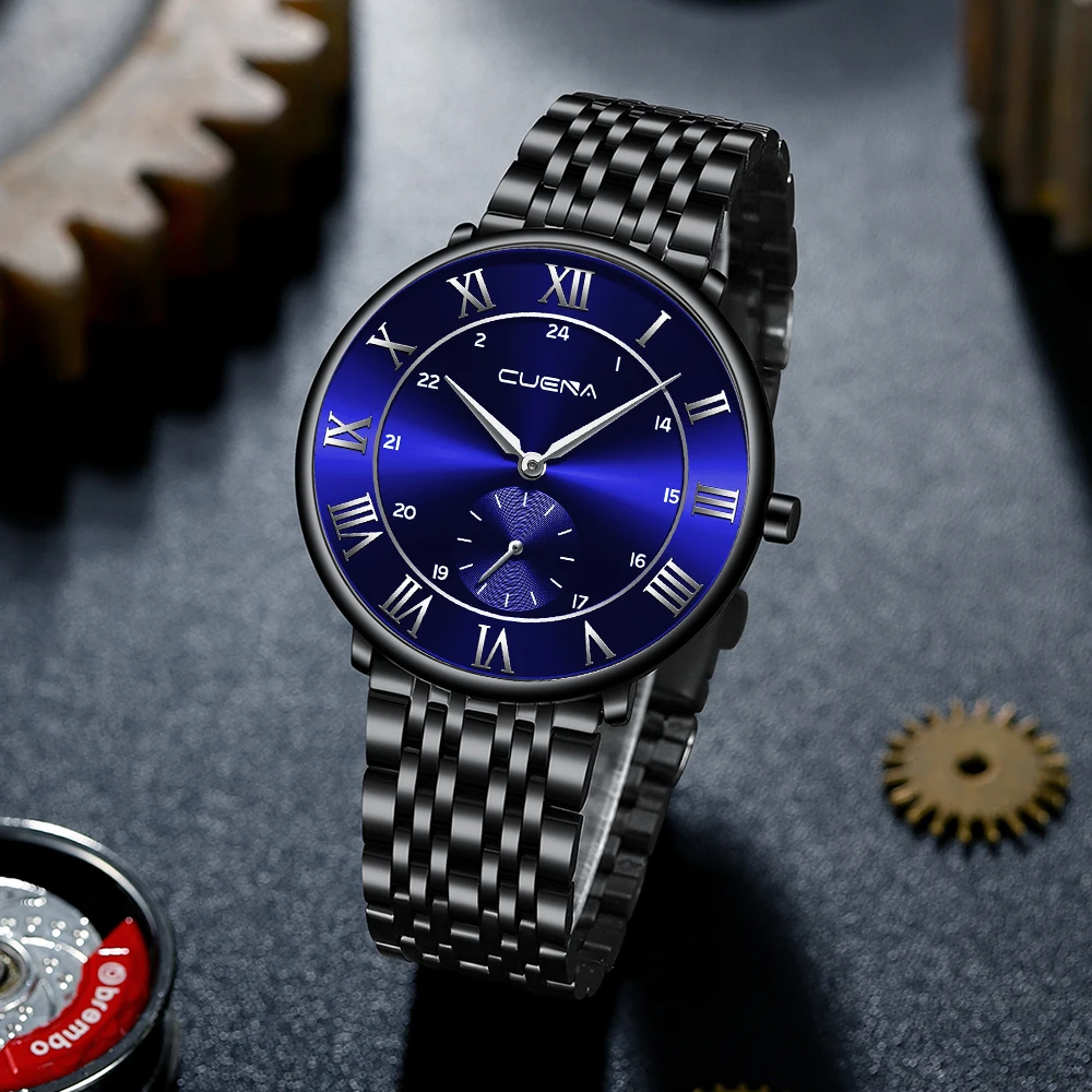 Good Quality CUENA Factory Directly Big Business Fancy Men Boys Fashion  Ultra Slim Beautiful Manufacturer Watch