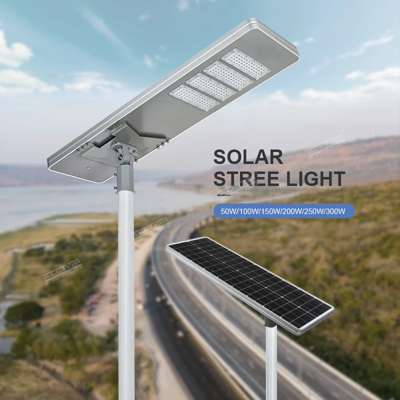 Wholesale Outdoor Ip65 Waterproof Aluminum 50w 100w 150w 200w 250w 300w Integrated All In One Solar Led Street Lamp