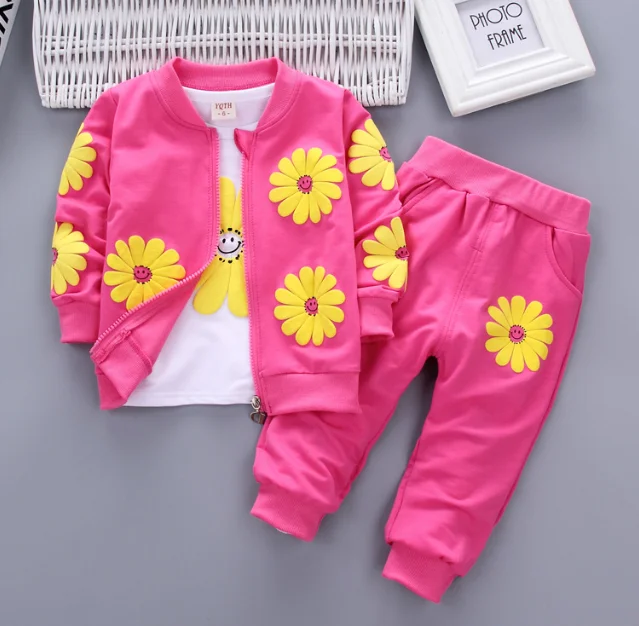 Kids clothing autumn 2024 jogger set custom logo baby sweatsuit set Casual toddler tracksuit girls clothing sets