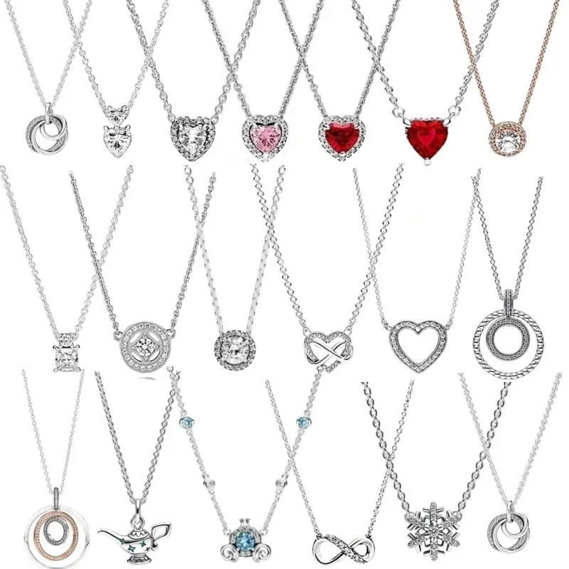 2024 дизайнерское 925 ожерелье из стерлингового серебра в виде тыквы сердца подходит для оригинального ожерелья Pandora женщин