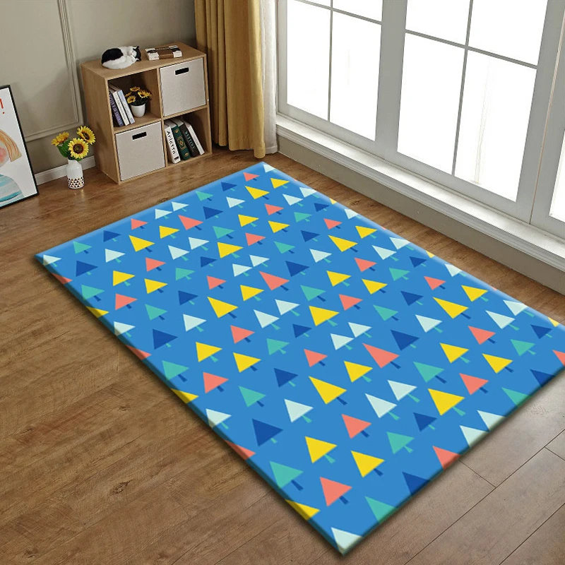 
Baby Kids Play Mat Cotton Crawling Cushion, Kids Room Rug Floor Gym, Non-Toxic Non-Slip Washable Reversible Room Decor Floor Rug 