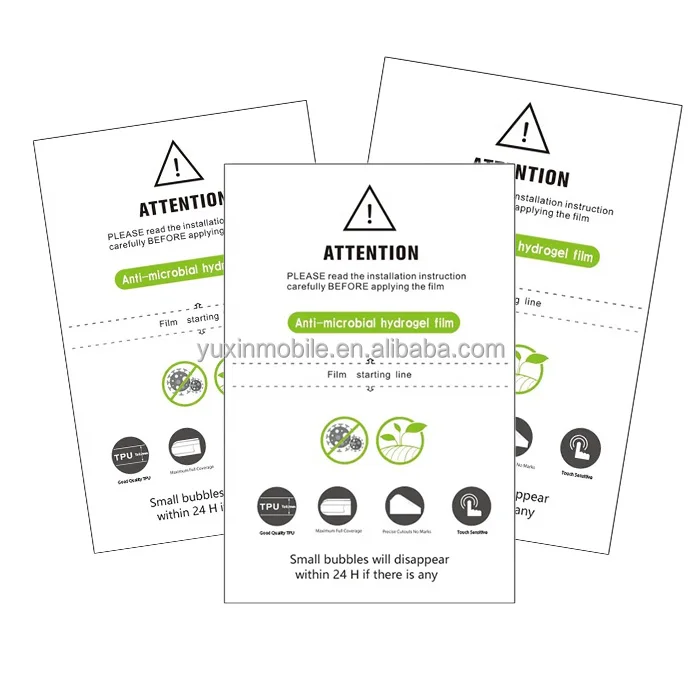 Antimicrobial TPU Screen Protector Compatible Easy Installation Kit Full Coverage Case Friendly Hydrogel Sheet cutting machine