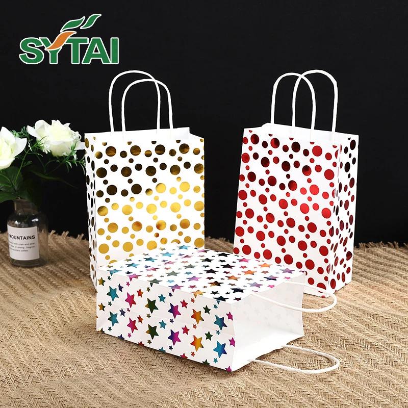 Sytai Eco-Friendly Wholesale cheap price custom logo printed paper bags with hand