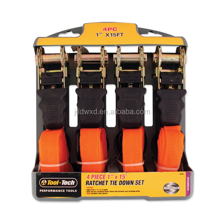 Secure Loading Cargo Lashing Belts Polyester Sling Tie-Down Ratchet Straps