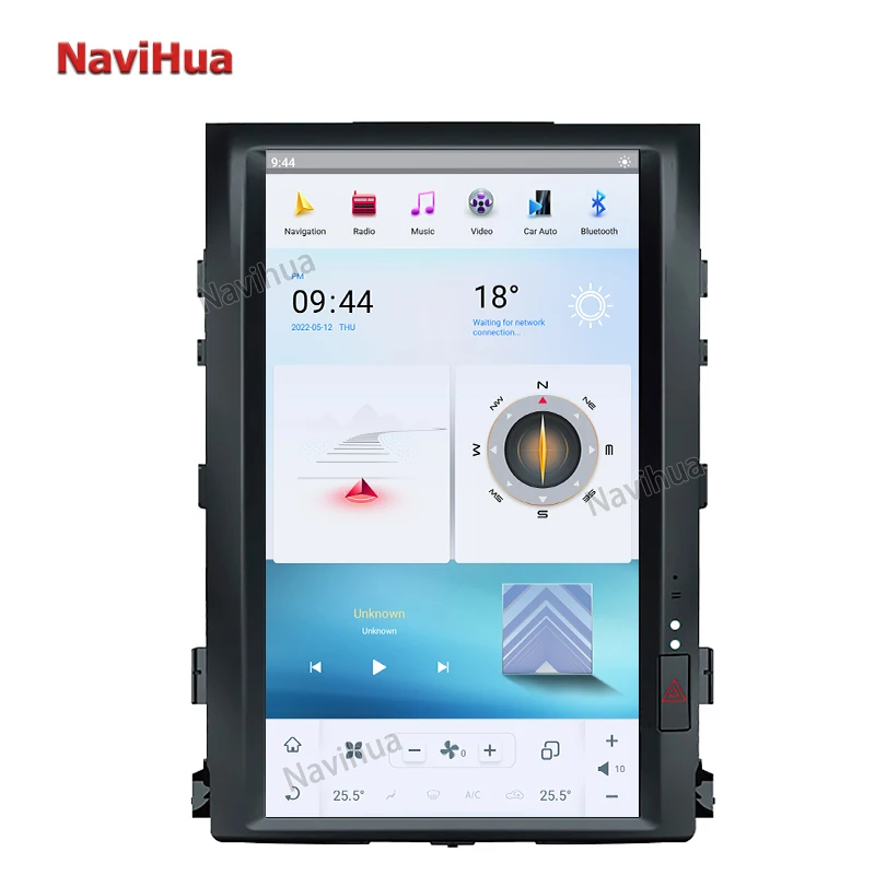 Navihua 16 Inch Android Touch Vertical Screen Car Radio Android Car DVD Player for Toyota Land Cruiser LC200 Low Configuration