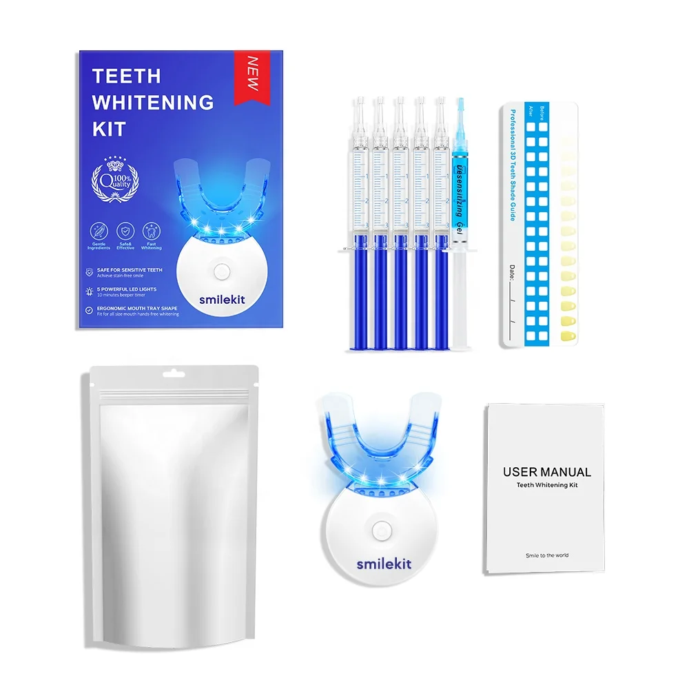 Private Logo Whitening Teeth Kit Home Teeth Whitening Strips 32/16 Leds Light Custom Teeth Whitening Kit
