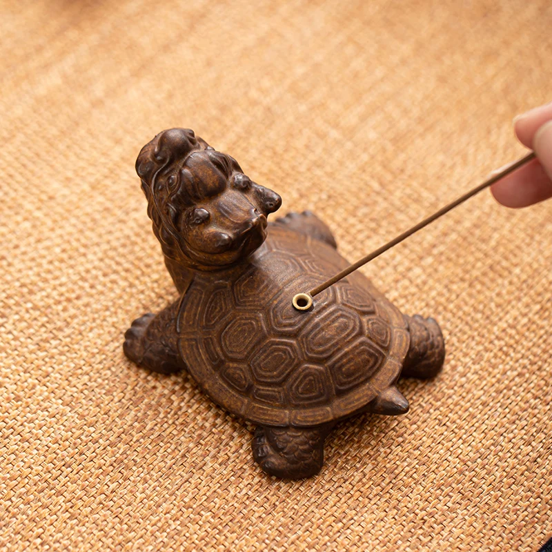 Zen Ceramic Thread Incense Burner Dragon Turtle Tray Home Office Tea Table Tea Ceremony Accessories Incense Incense Holders
