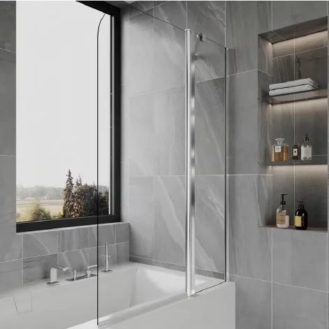 Partner Glass Corner Bath Screen Cubicle Cabin Double Sliding Bathroom Tempered Glass Shower Room Enclosure Frameless