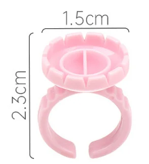 Pink/blue/white Eyelash Glue Cup 100pcs/bag Easy Fan Cup Lash Extensions Ring Blooming Sun Flower Glue Cup