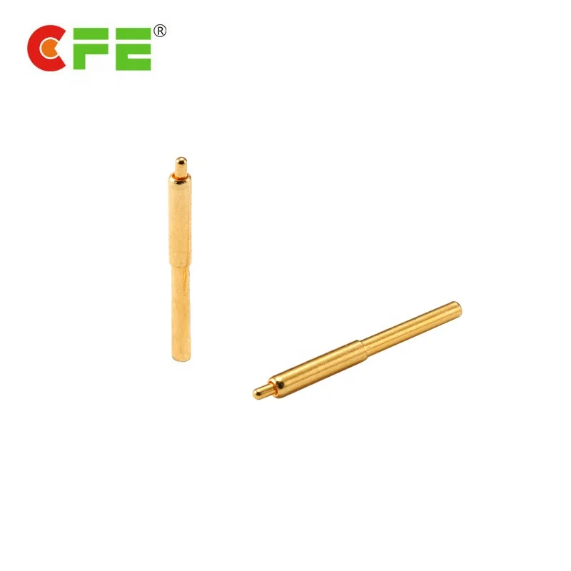 1A brass DIP gold plated spring contact through hole pogo pin