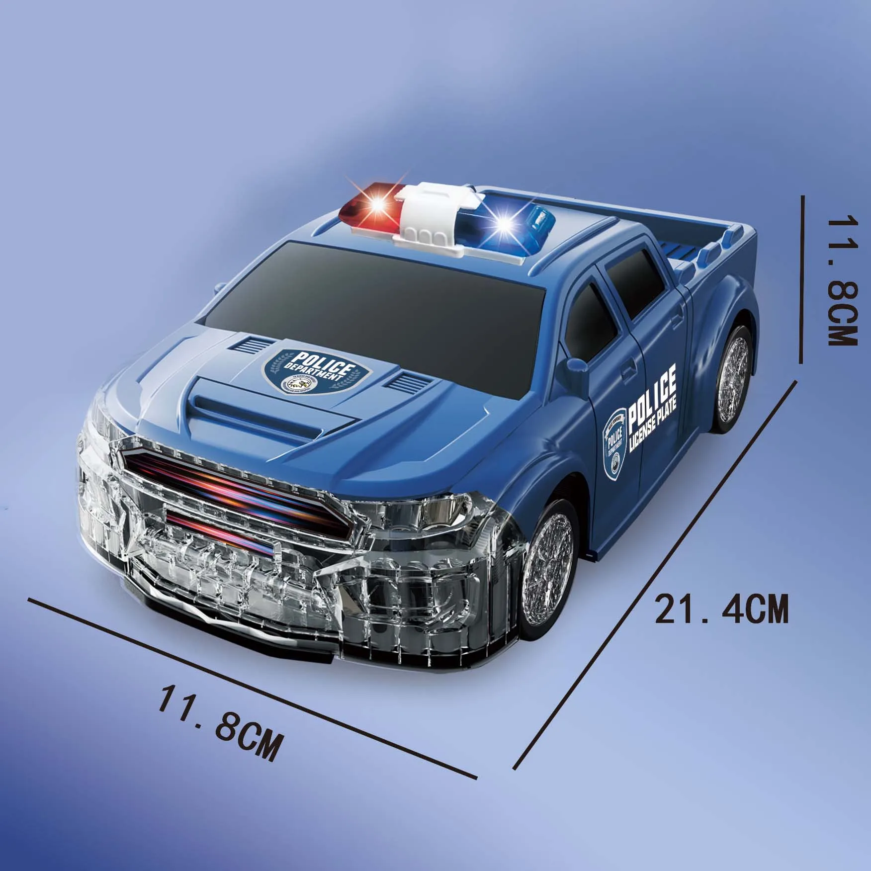 2024 Boy hot sale electric sound light police car toy 360 degree electric spin stunt police car racing toy