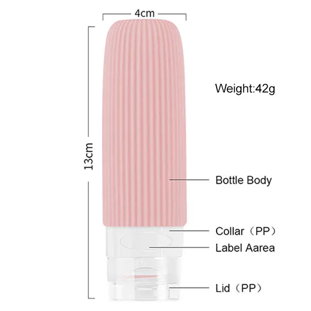 2023 new silicone outdoor travel lotion sub-bottling 90ML portable set