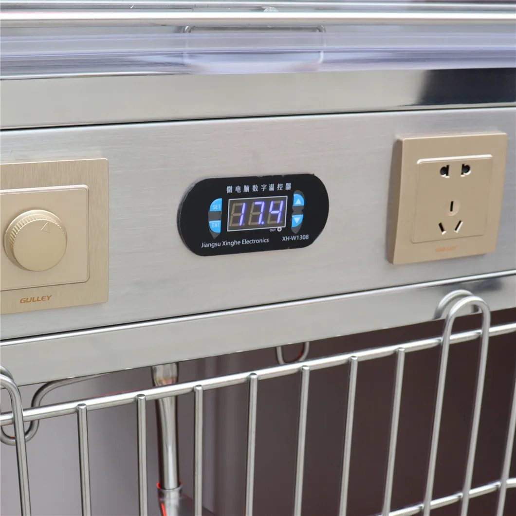 Hospital medical ICU equipment veterinary stainless steel  intensive care clinic cage for dog cat Vet Clinic