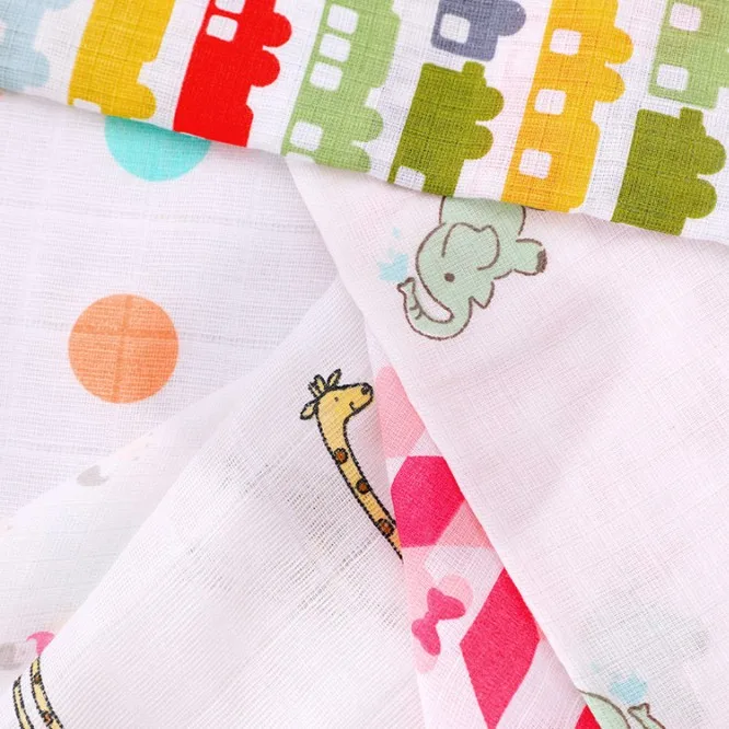 customization hot selling 2023 Custom Organic Muslin Swaddle Bamboo Cotton Fabric Blanket Muslim  Blankets for babies