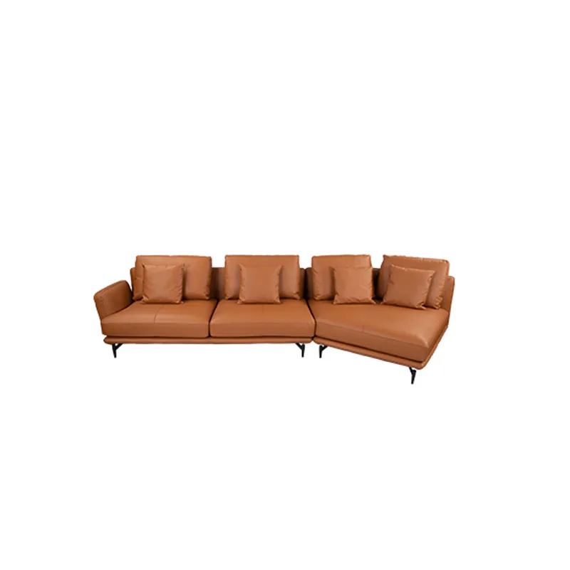 
3 seater genuine leather sectional sofa cafe with best price 