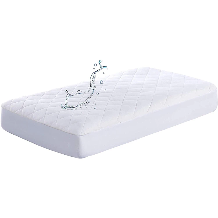 4 Layered Ultra Waterproof And Durable Deluxe Bamboo Terry Cotton Dryer Friendly Noiseless Crib Mattress Protector
