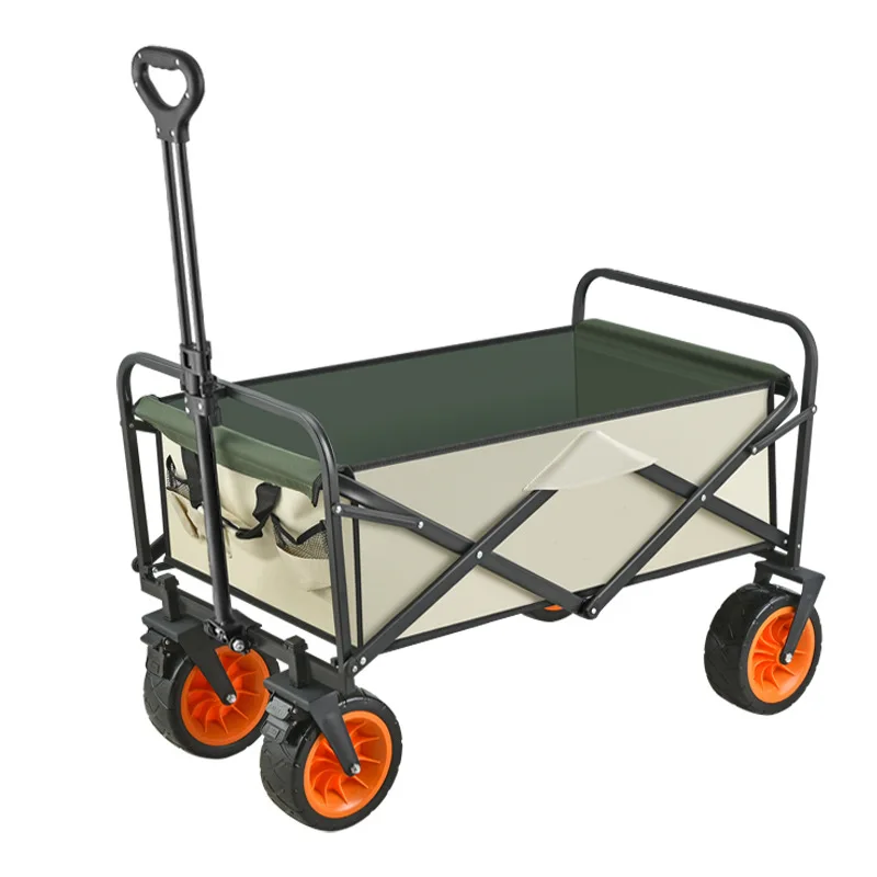 Outdoor Fold Trolley Extra Large Heavy Duty Beach Cart Collapsible Utility Wholesale Folding Wagon