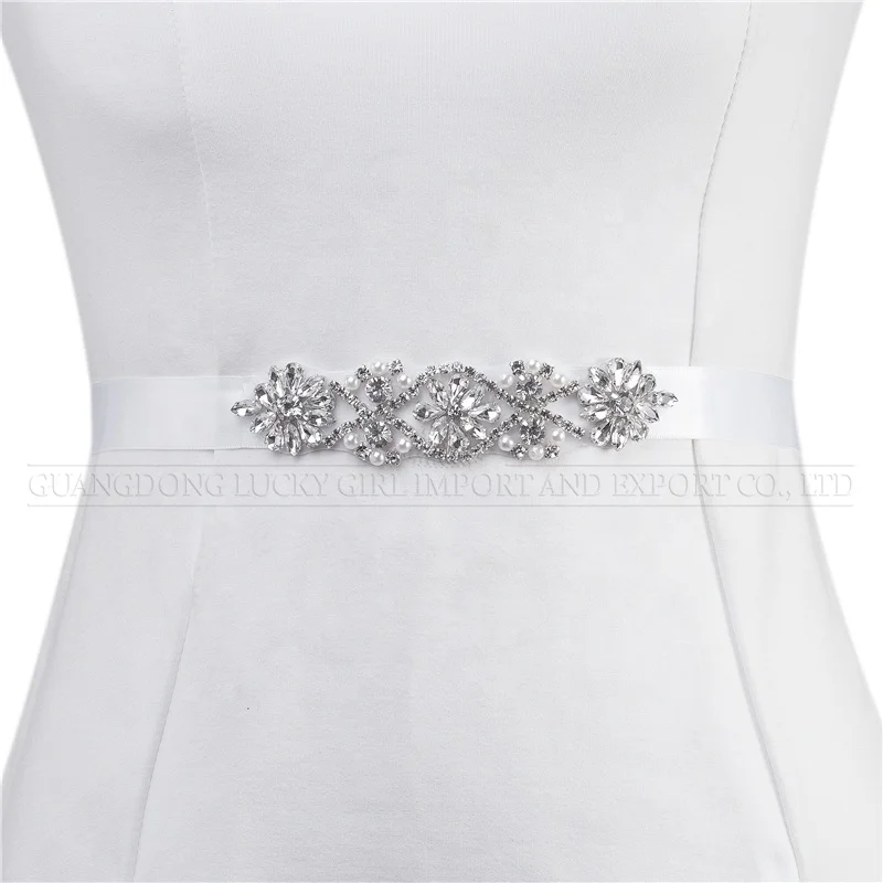 Stock flower rhinestone applique hotfix rhinestone trim rhinestone wedding trim