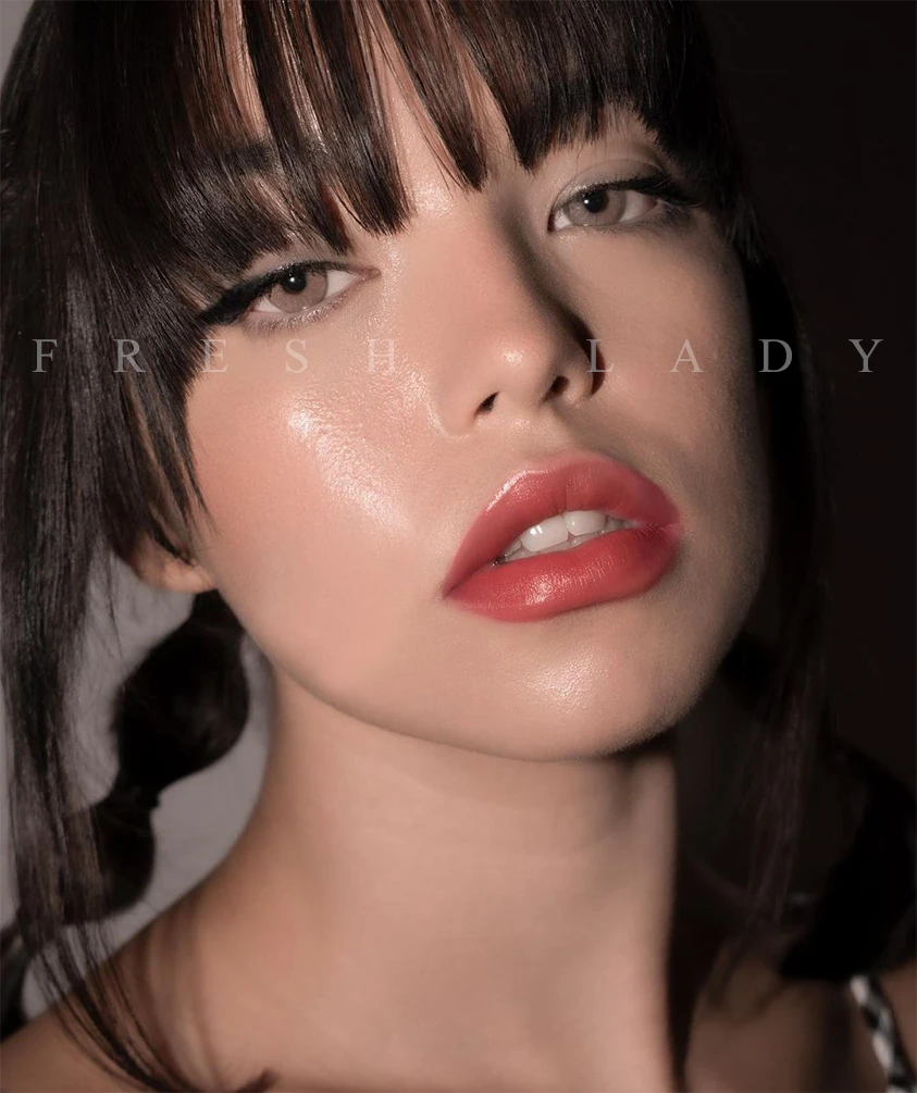 Контактные линзы Fresh Lady дневные косметические цветные Новый стиль Модные мягкие контактные с большими коричневыми