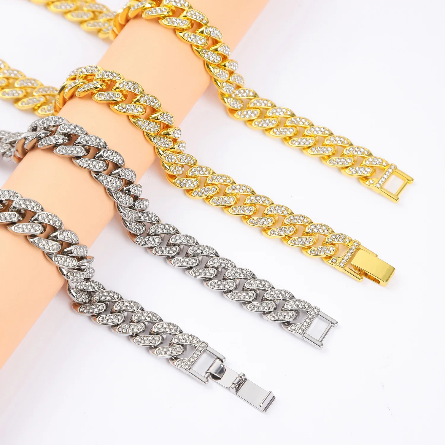 Black Diamond Mens Iced Out Hip Hop CZ Miami Cuban Chain Necklace 13mm Width Miami Cuban Link Chain