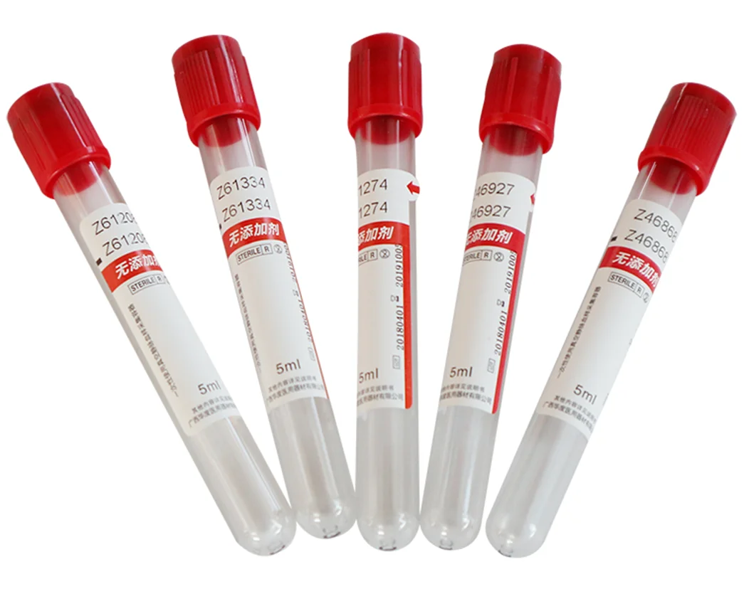 vacuum blood collection tube with plain/no additive/Clot activator/EDTA K2/K3