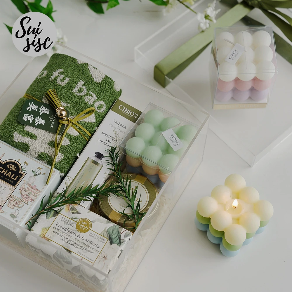 Bubble Cube Candle Valentine Heart Candle 3d Bubble Candle With Box