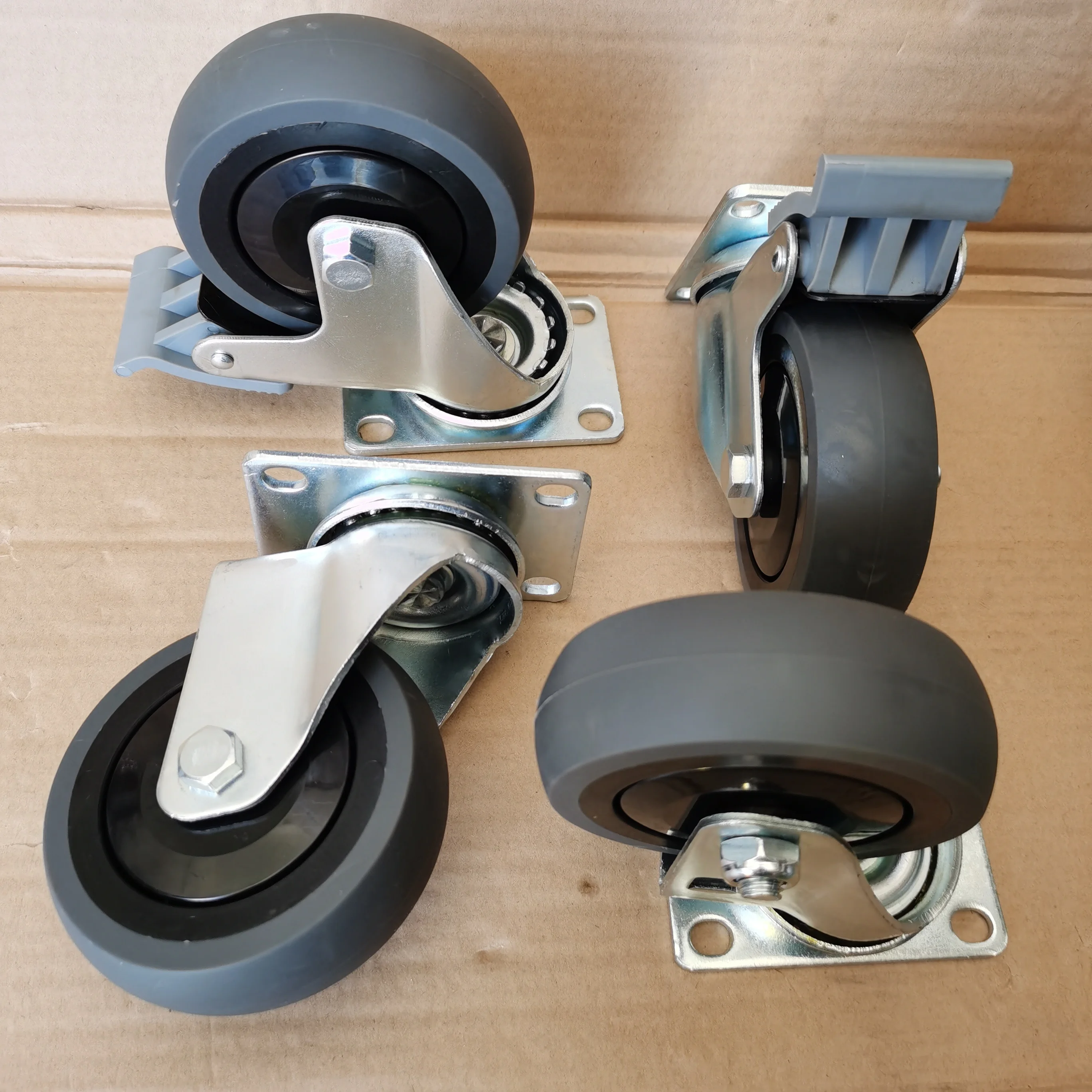 Qingdao Zhurui 4 Inch swivel top plate antistatic industrial caster swivel caster esd wheel D100mm caster Wheel