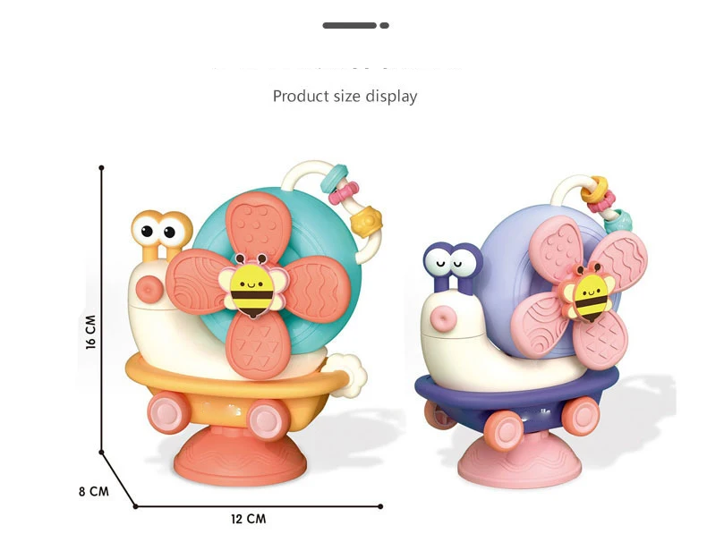 Multifunctional detachable sliding toy Cartoon windmill snail toy Bathroom toys