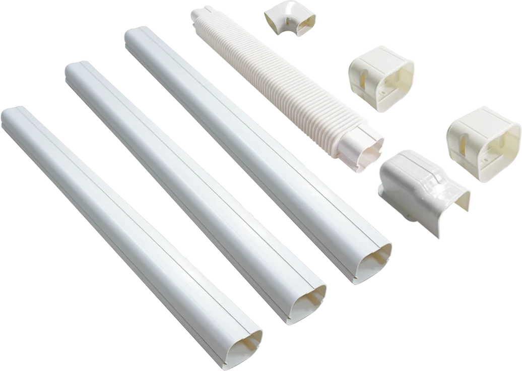 High Quality Plastic PVC Cable Trunking Air Conditioner Flexible Slim Duct Pipe Cover Mini Split AC Register Grilles Line Set