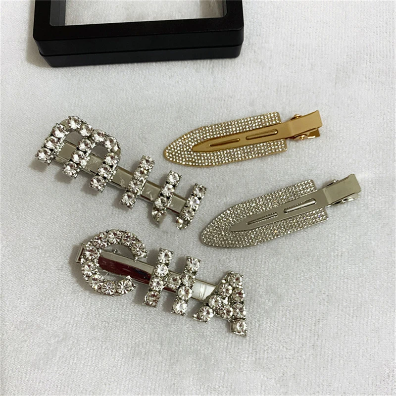 Wholesale Duckbill Clip Makeup Fashion Simple Metal Seamless Bobby Pins Girls Diamond Silver Hairpins for Women
