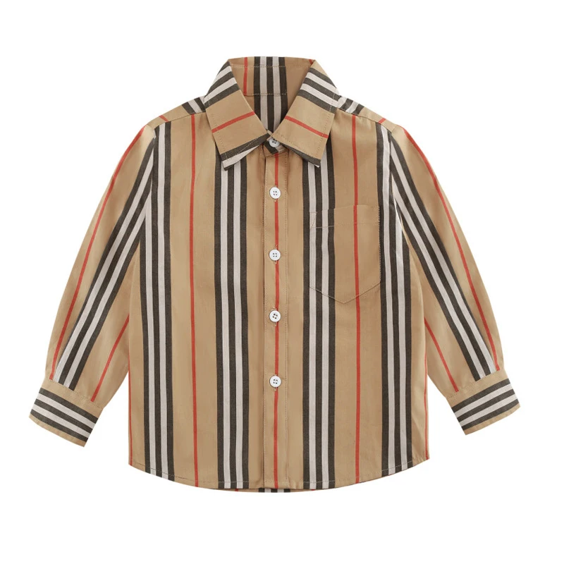
Kid Clothing Long-sleeved Striped Shirt For Boys Aged 3-7 