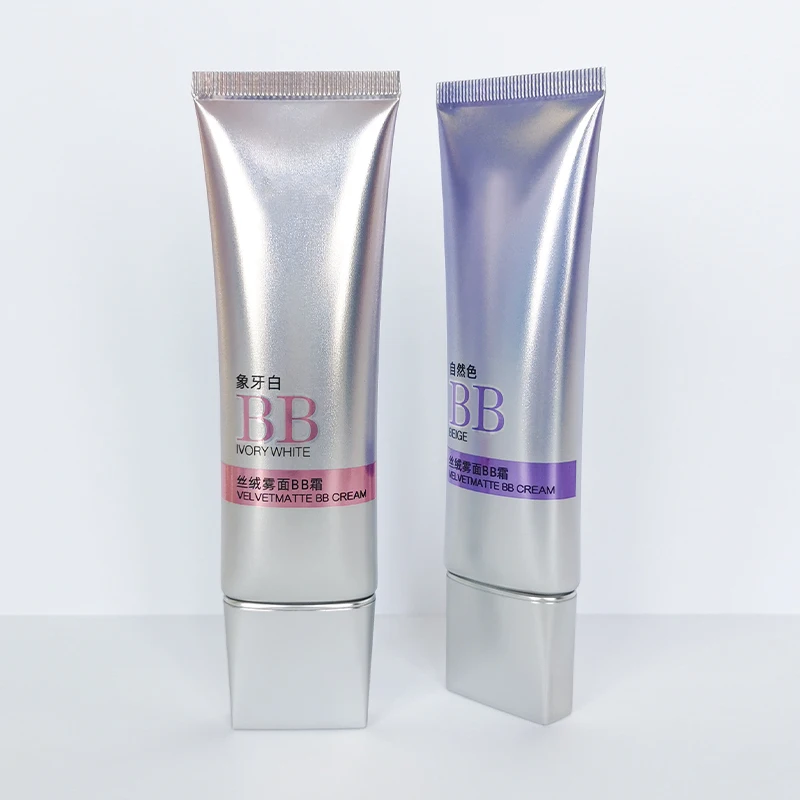 Recycled 10 gm easy fill 2oz pink blue travel round Makeup Base BB CC Cream squeeze food grade plastic oil tube