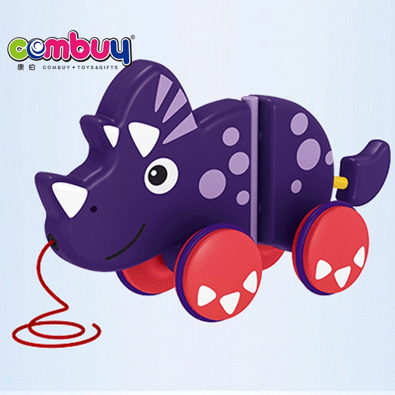 Toddler cute animals baby drag game car pull string toy